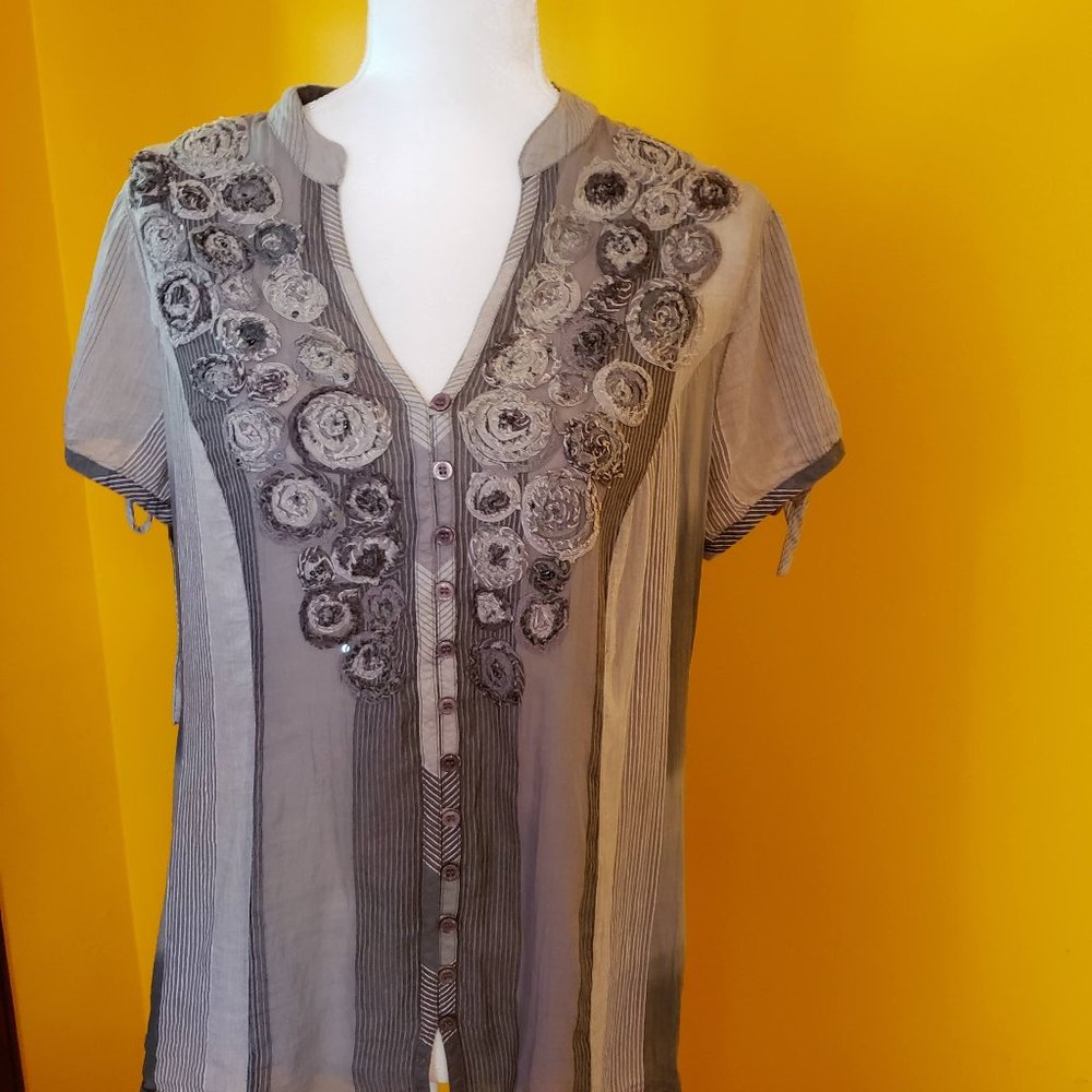Vintage short-sleeve sparkle top, Sundance Catalog